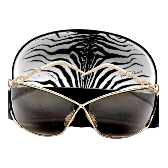 Roberto Cavalli sunglasses Women’s Oversized Designer Sunglasses - Gold - Picture 2 of 16